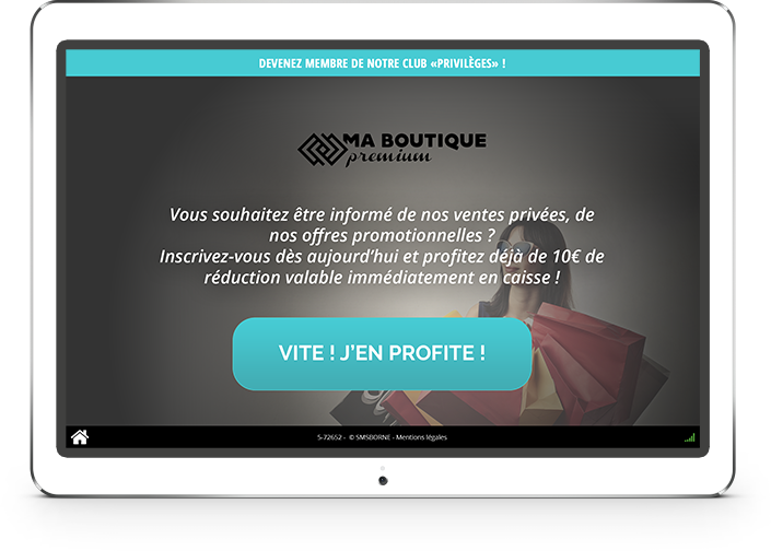 Enrolement des clients sur la borne SMSTAB